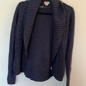 Dark blue sweater cardigan